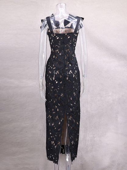 Bodycon Long Dress With Bow Straps Summer Long Party Dress For Women 2026
