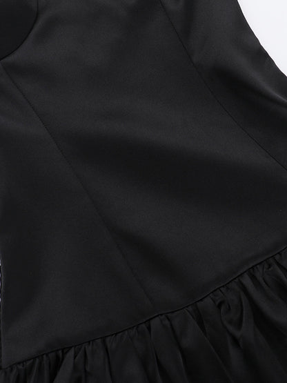 Strapless Mini Dress Ruffled Hem Fitted Bodice Birthday Party Dress For Women 2026