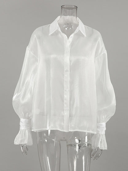 See-through Long Sleeve Shirt Sun Protection Top For Women 2026