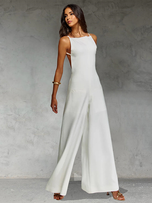 Sleeveless Jumpsuit With Wide-Leg For Women 2026