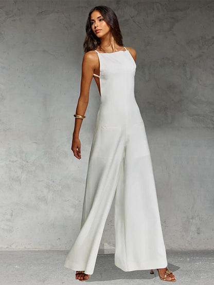Sleeveless Jumpsuit With Wide-Leg For Women 2026