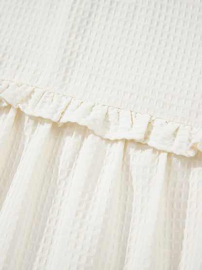 Ruffled Flutter Sleeve Blouse For Summer 2026