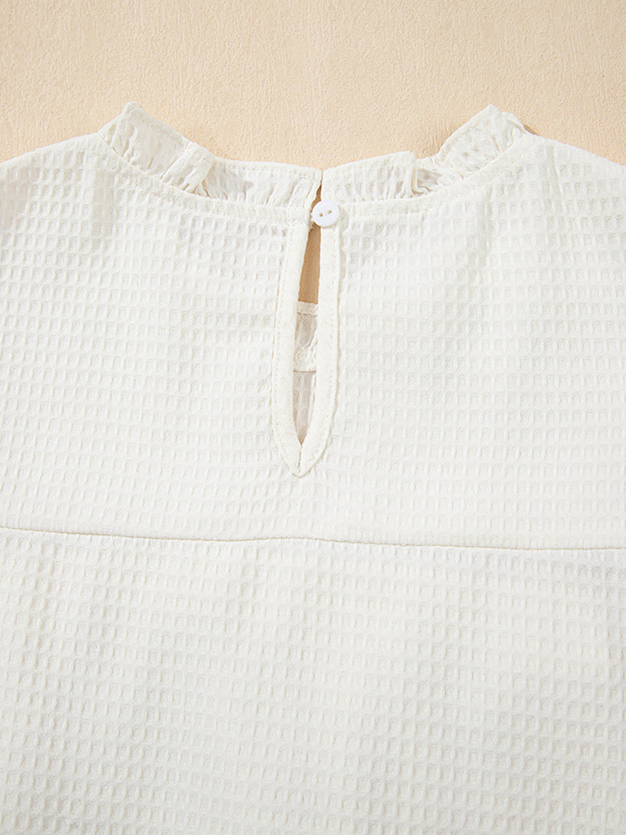 Ruffled Flutter Sleeve Blouse For Summer 2026