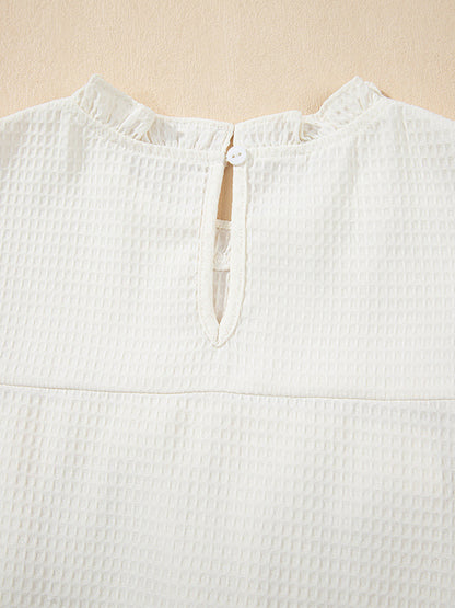 Ruffled Flutter Sleeve Blouse For Summer 2026