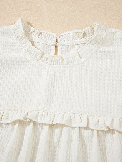 Ruffled Flutter Sleeve Blouse For Summer 2026