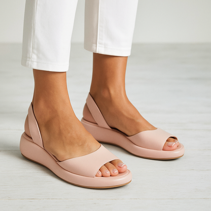Women's Lightweight Open-Toe Platform Sandals – Anti-Slip Comfort Sole