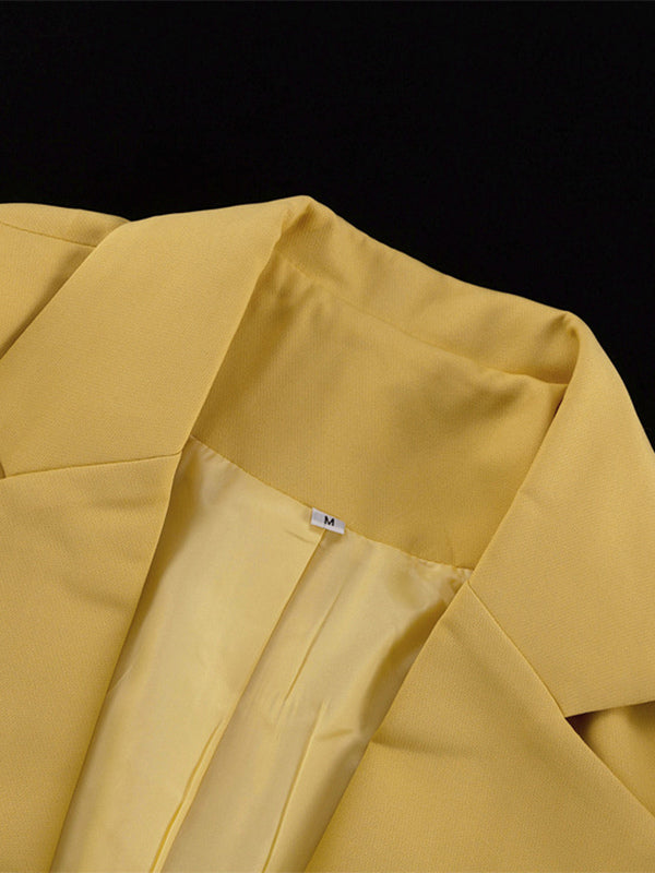 Oversized Suit And Wide-leg Pants 2 Piece Co-ord Set In Yellow For Autumn 2026