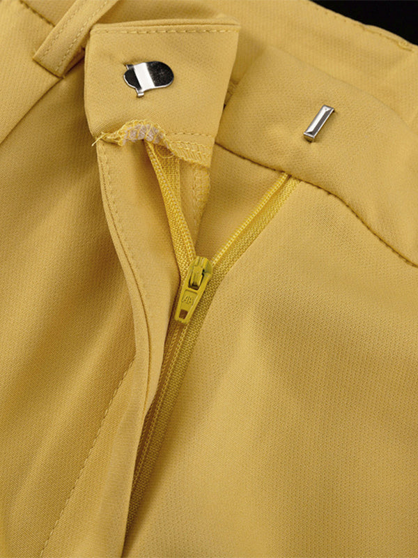 Oversized Suit And Wide-leg Pants 2 Piece Co-ord Set In Yellow For Autumn 2026