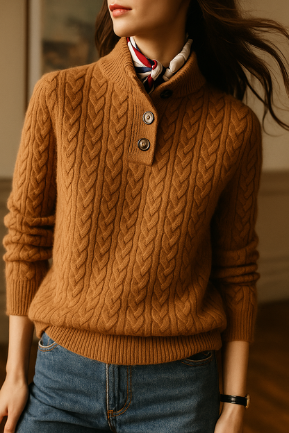 | Cashmere Button-Up Sweater