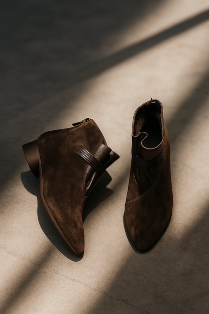 | Italian Crest Suede Boots