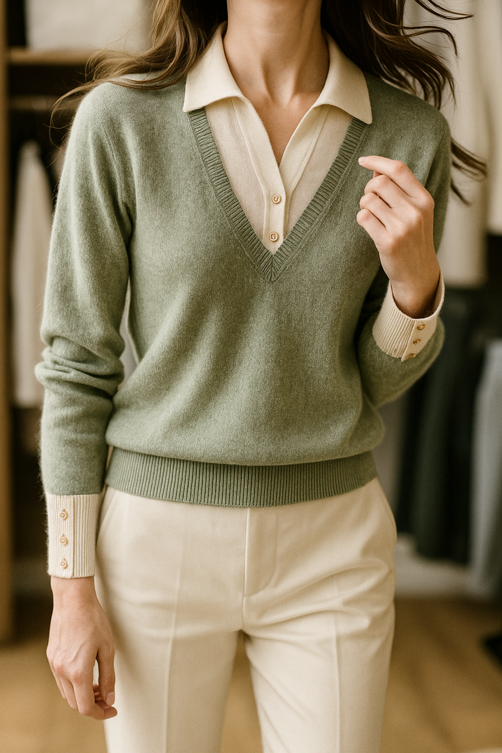 | Layered Knit Top