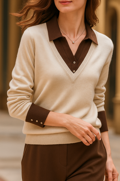 | Layered Knit Top