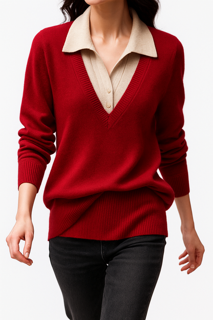 | Layered Knit Top