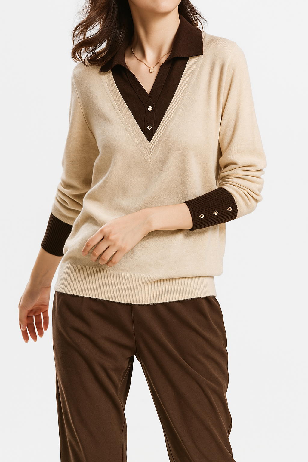 | Layered Knit Top