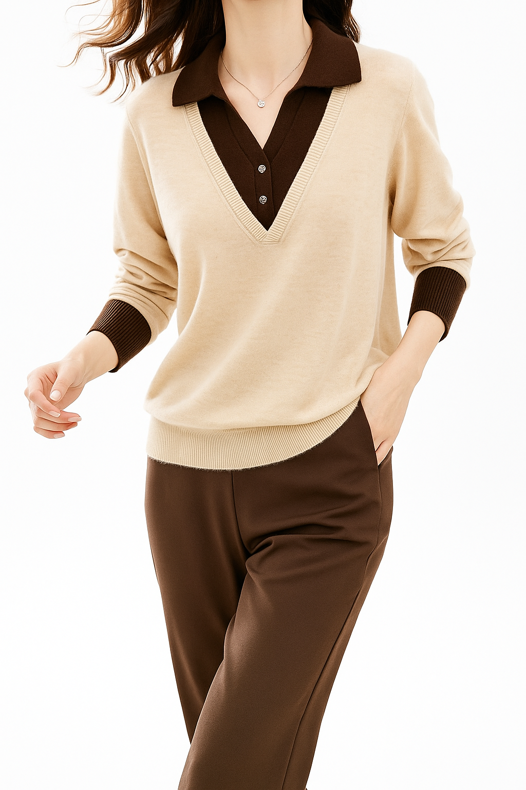 | Layered Knit Top