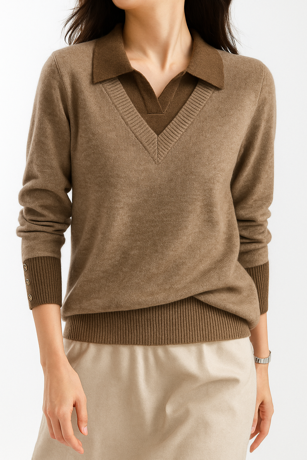 | Layered Knit Top
