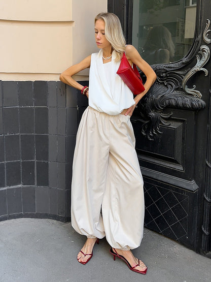 Balloon Pants With Elastic Waist Design For Women 2026