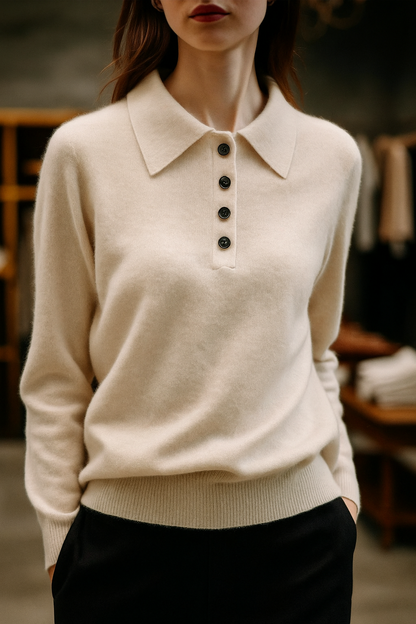 | Wool Polo Sweater