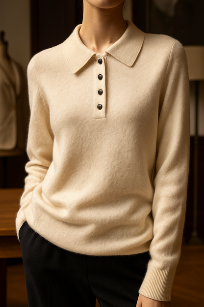 | Wool Polo Sweater