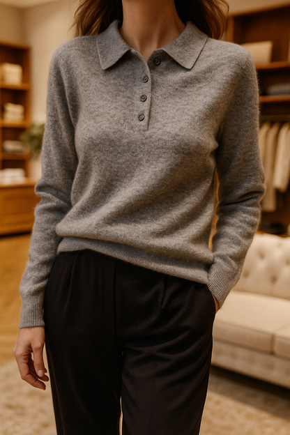 | Wool Polo Sweater