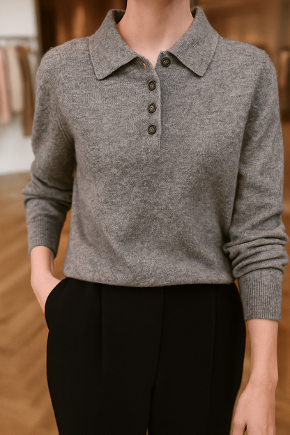 | Wool Polo Sweater