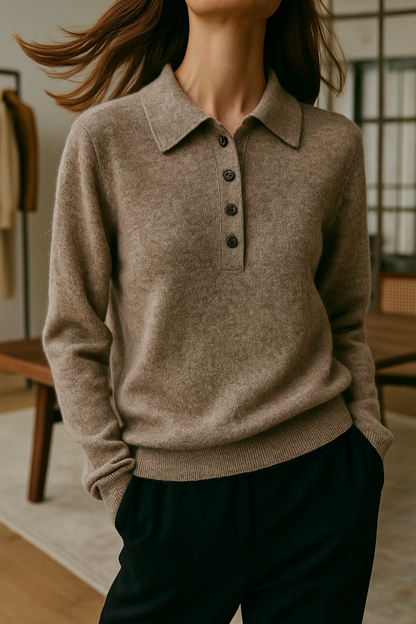 | Wool Polo Sweater