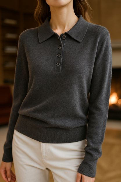 | Wool Polo Sweater