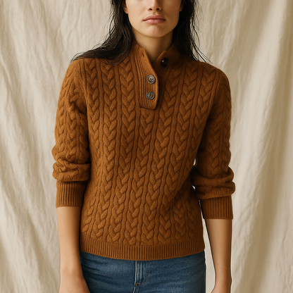 | Cashmere Button-Up Sweater
