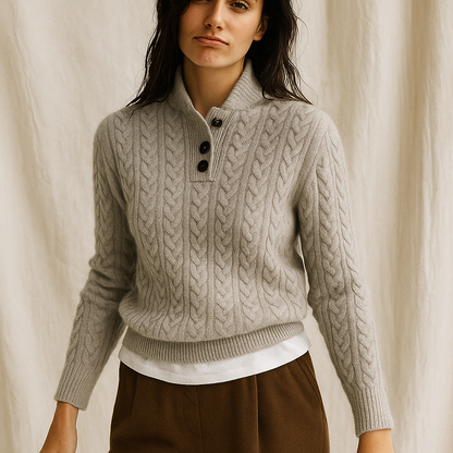 | Cashmere Button-Up Sweater