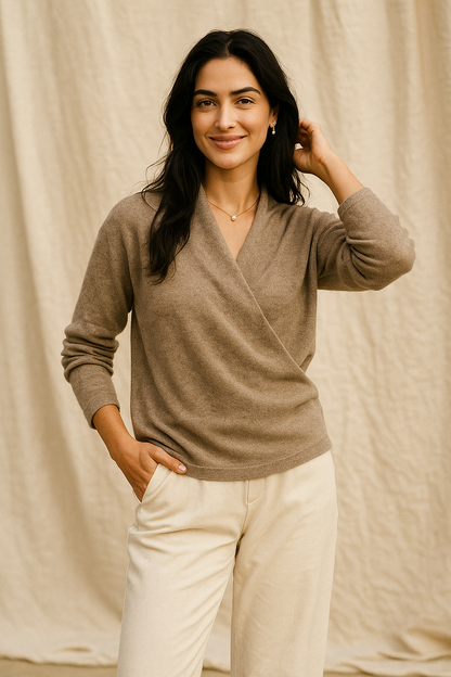 | V-Neck Knit Sweater