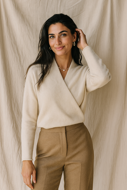 | V-Neck Knit Sweater