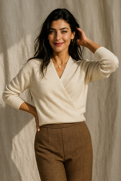 | V-Neck Knit Sweater