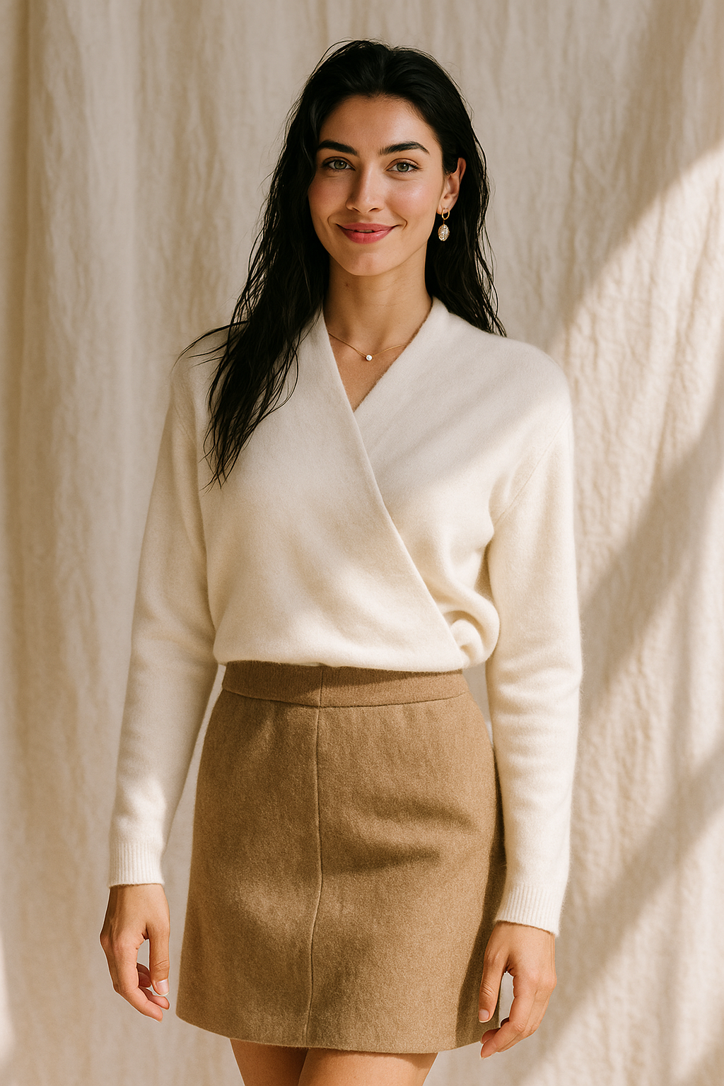 | V-Neck Knit Sweater