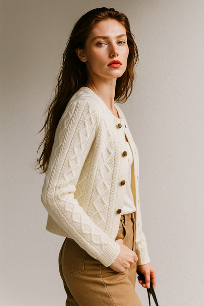 | Cable Knit Cardigan