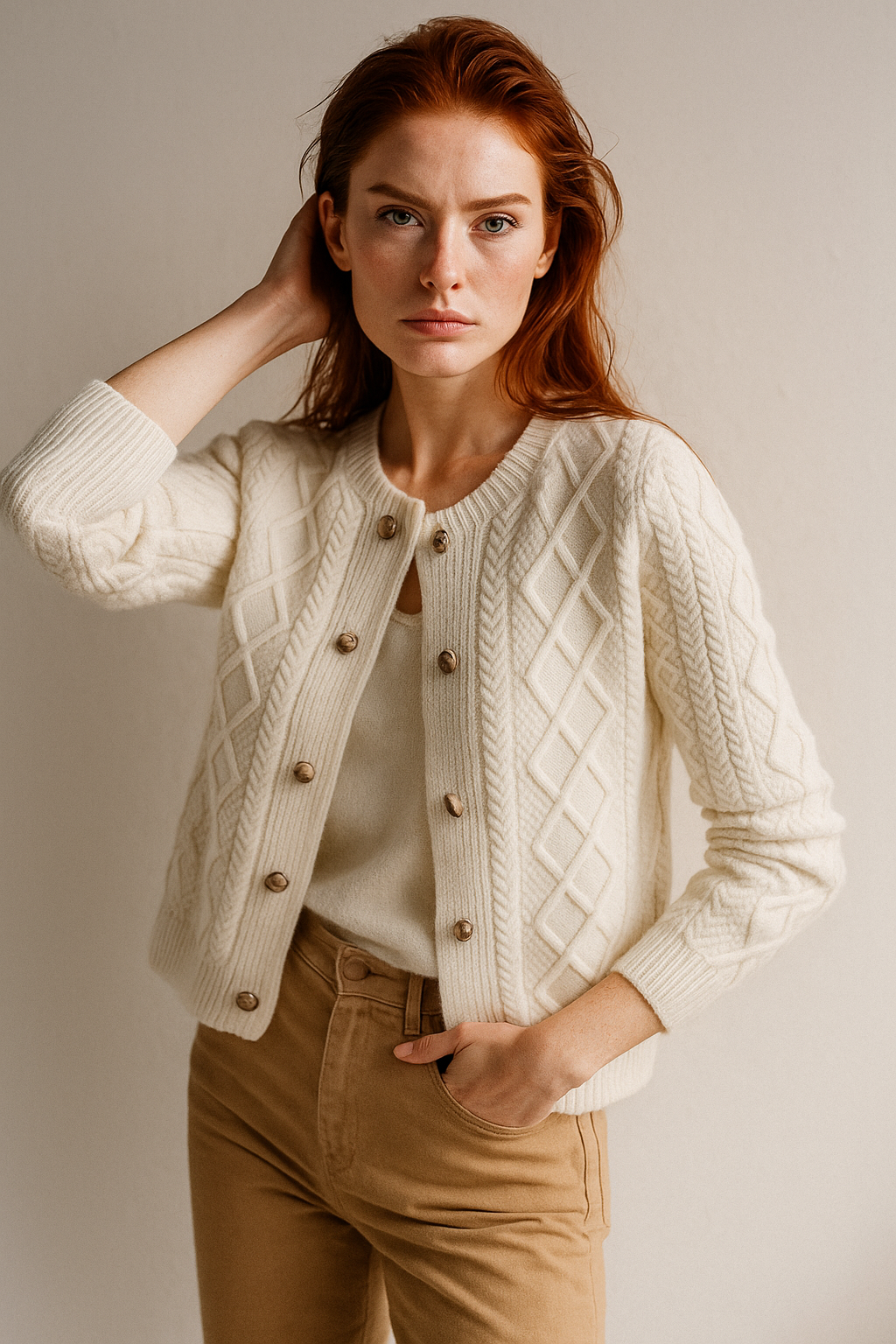 | Cable Knit Cardigan