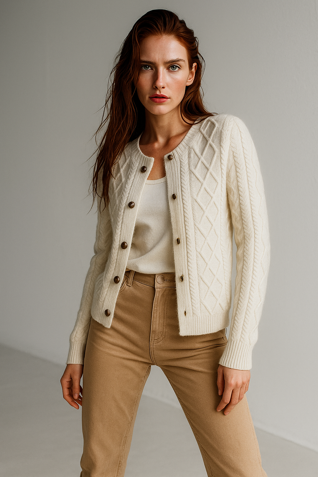 | Cable Knit Cardigan