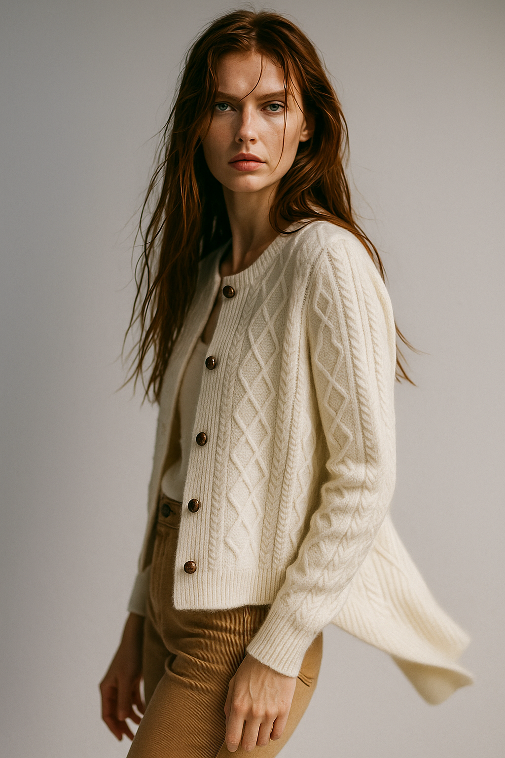 | Cable Knit Cardigan