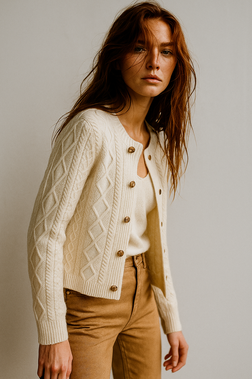 | Cable Knit Cardigan
