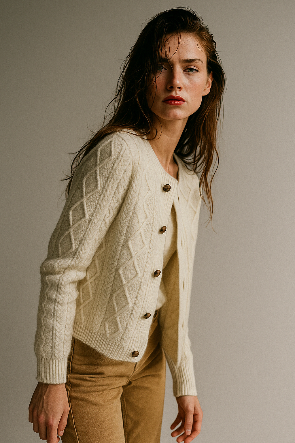 | Cable Knit Cardigan