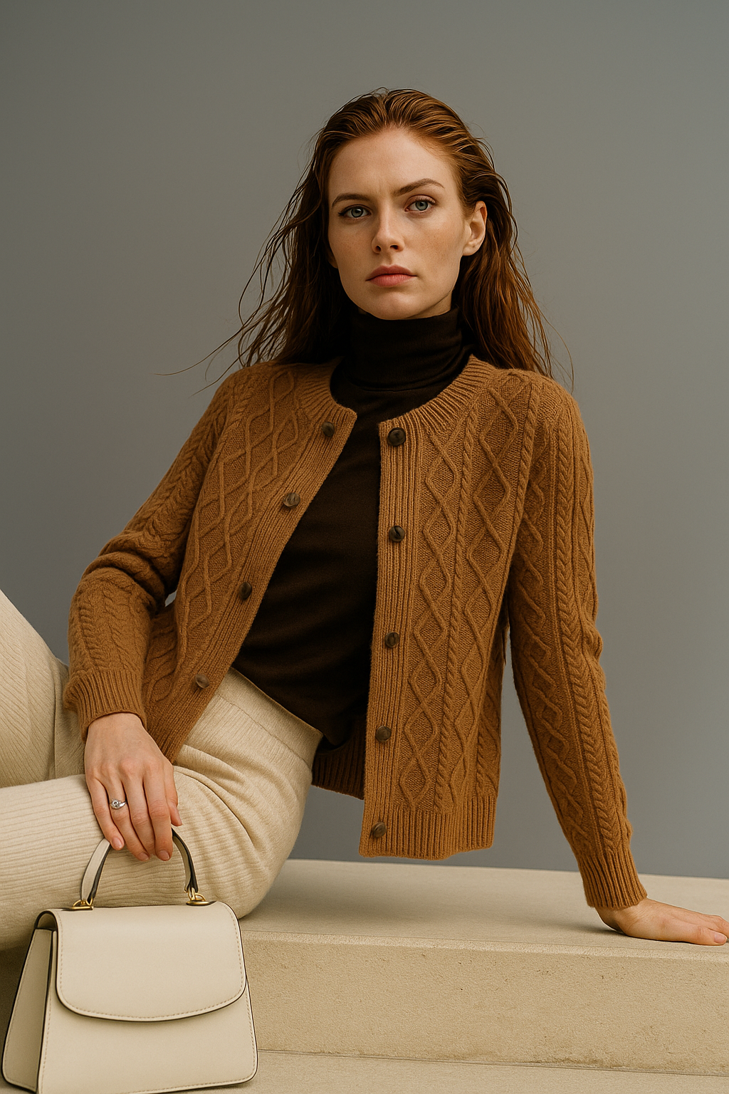 | Cable Knit Cardigan