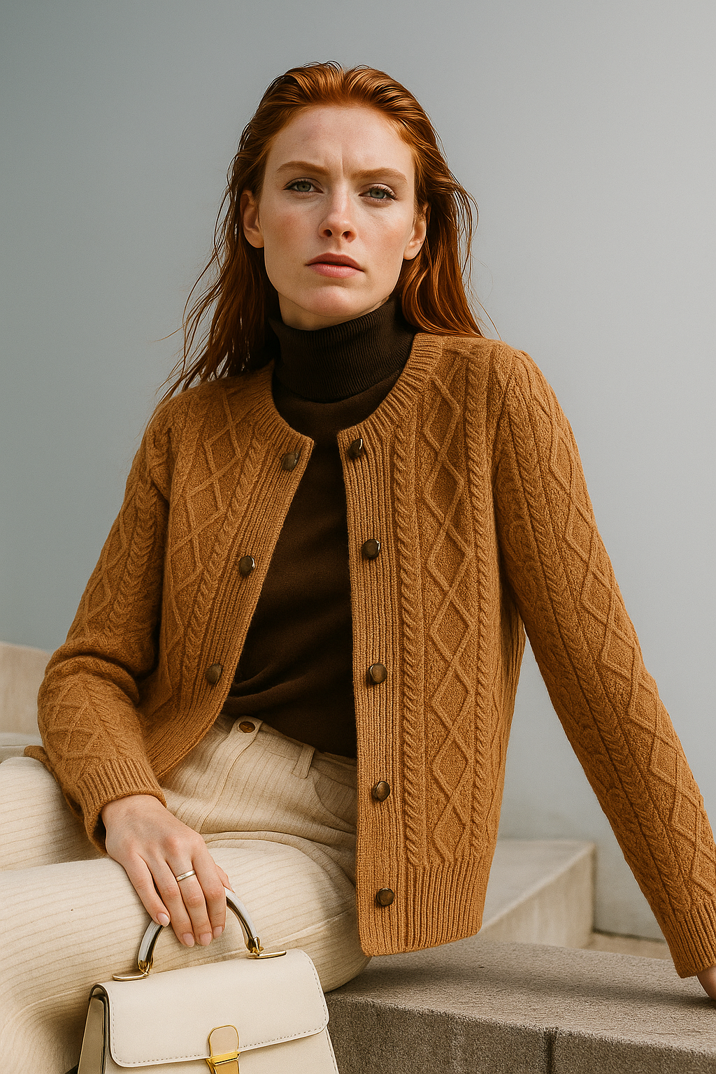 | Cable Knit Cardigan