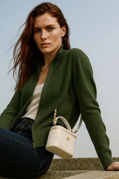 | Wool Zip Cardigan