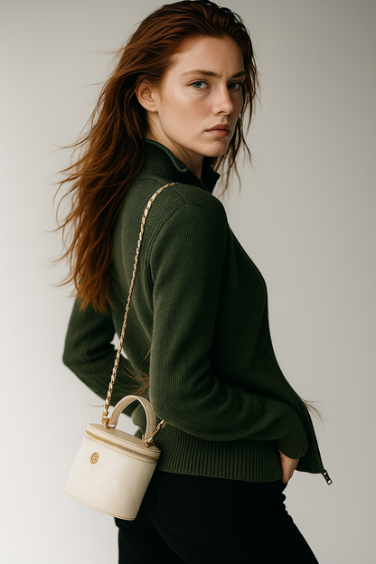 | Wool Zip Cardigan