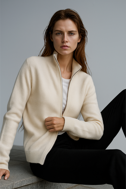 | Wool Zip Cardigan