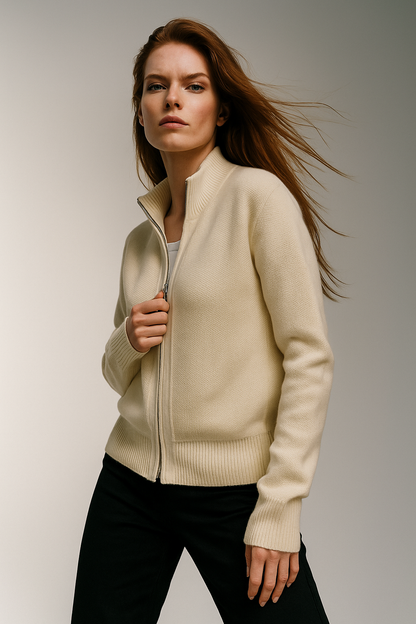 | Wool Zip Cardigan