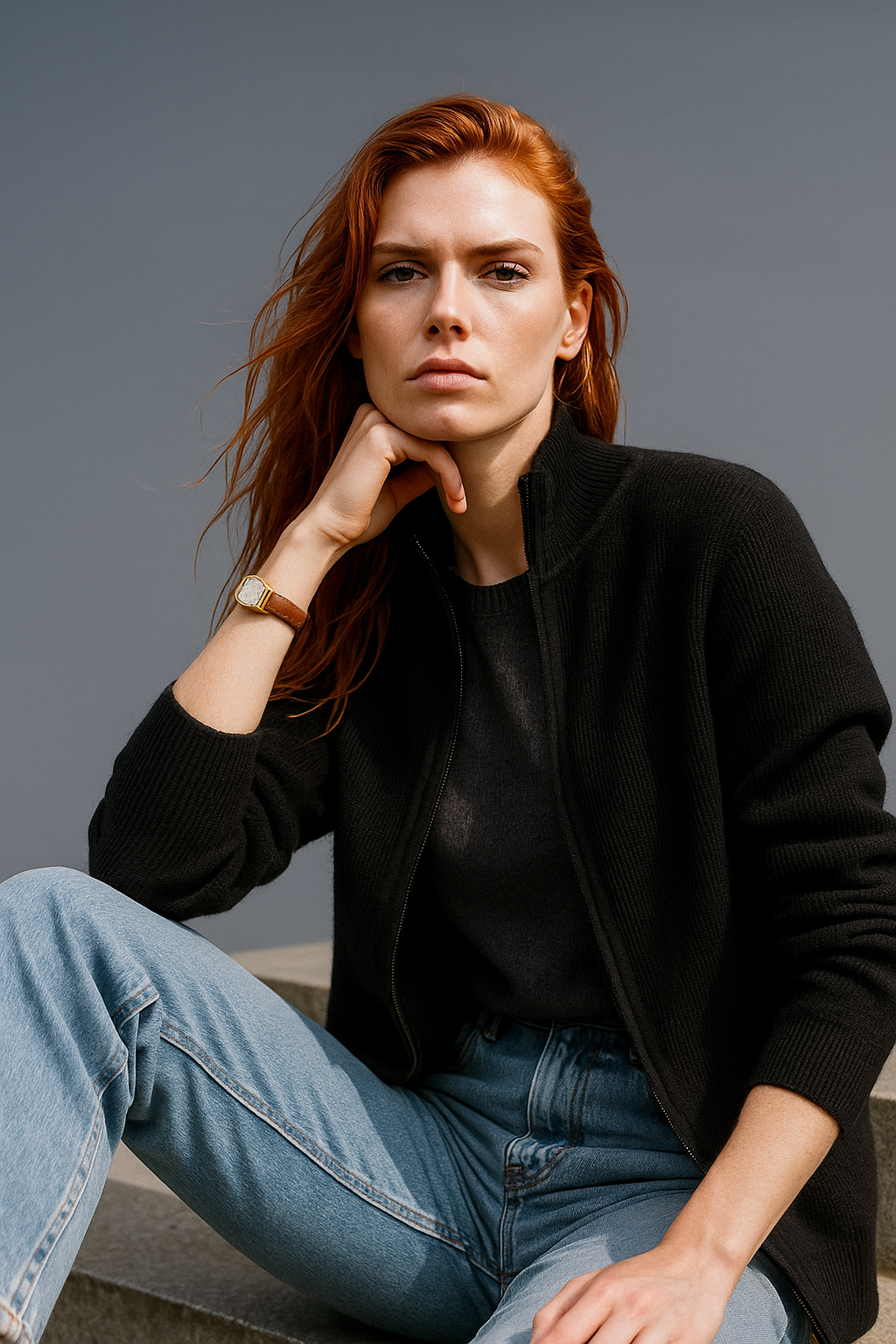 | Wool Zip Cardigan