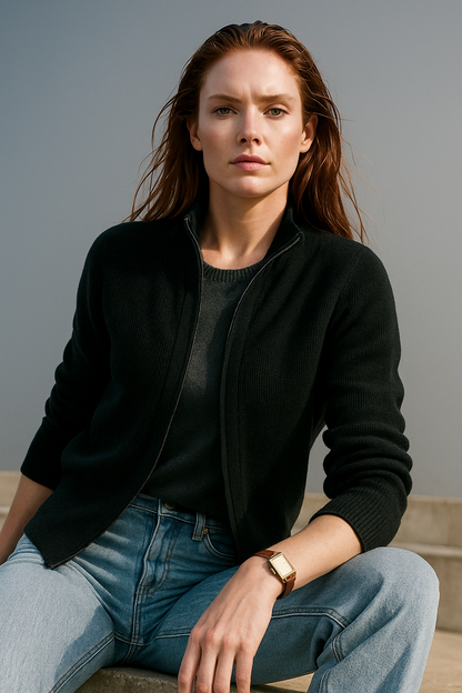 | Wool Zip Cardigan