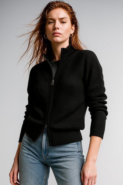 | Wool Zip Cardigan