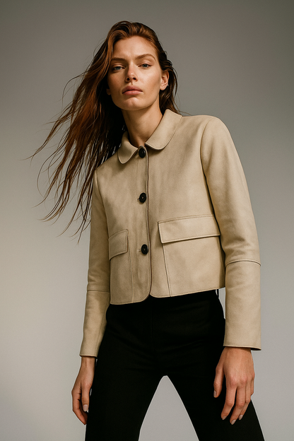 | Suede Cropped Jacket