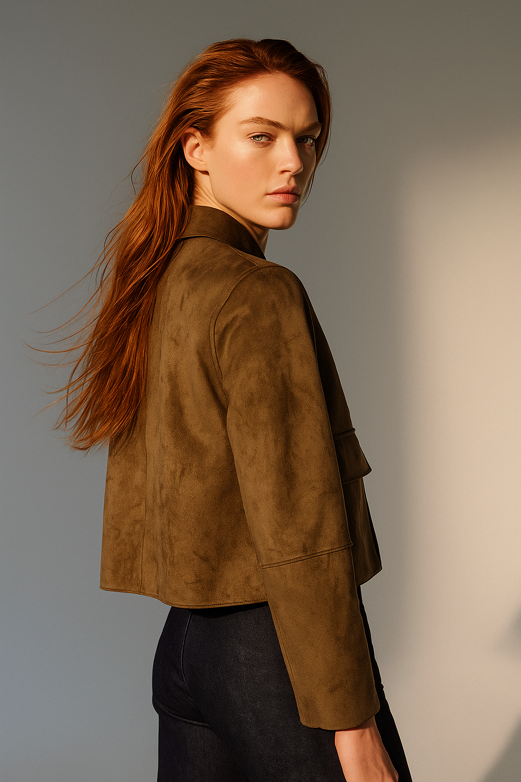 | Suede Cropped Jacket
